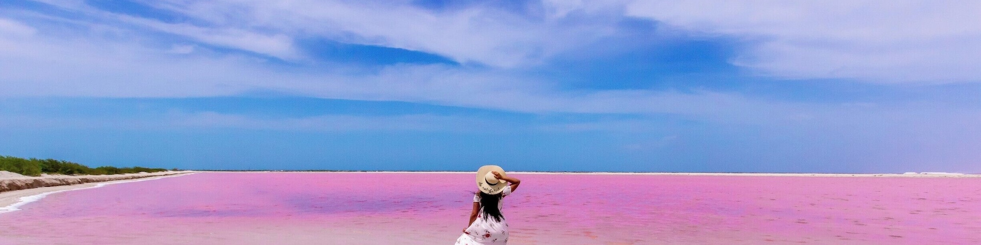 The famous pink lakes of Mexico, Rio Lagartos. A magical sight! Pink waters and blue sky, It was like sunset reversed; a feast for eyes! There are plenty of colorful salt lakes near Las Coloradas/Rio Lagartos in the Yucatan peninsula. It is just 2 hours drive away from Chichén Itzá and around 3 hours from Cancun. Public transport is scarce in this part of Mexico.
We took a rental car and it was an easy and comfortable journey for us :) Once we reached Las Coloradas, we were welcomed by giant white salt mountains. After driving around the salt mountains for some time, we finally found someone local who took us to this beautiful private salt lake.
#nature