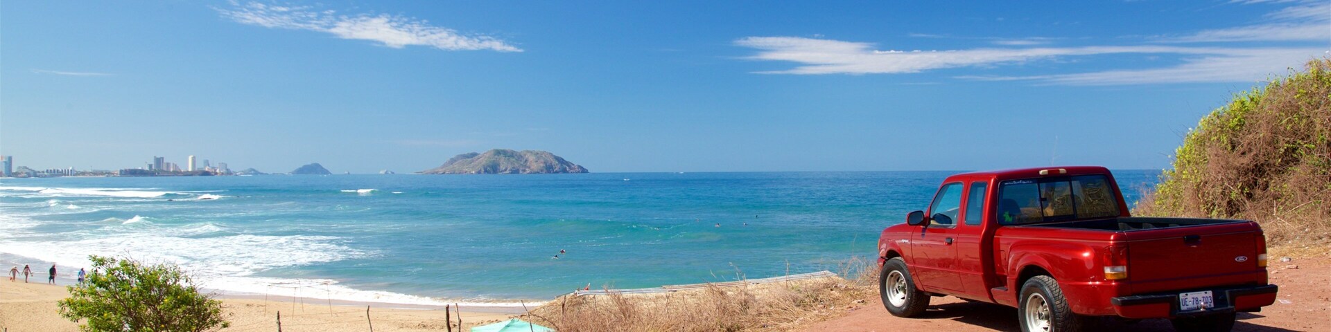 Mazatlan which includes general coastal views, views and a beach