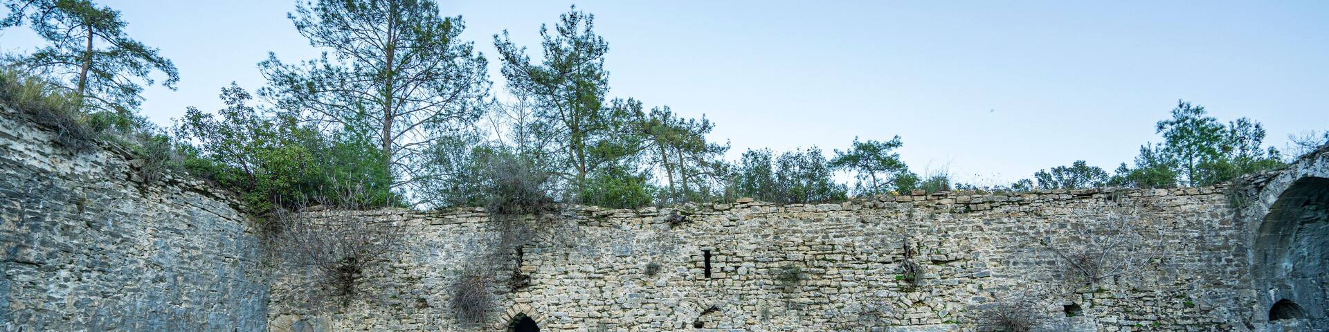 Scenic views of The kargıhan, located on the old Alanya-Konya caravan han route which crossed the Taurus Mountains that linked Antalya to Beyşehir and Konya.