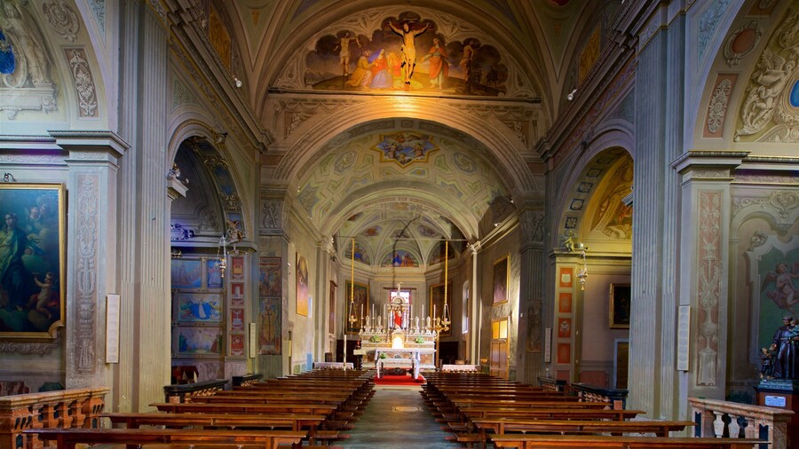 Church of Saints Gervase and Protaso which includes a church or cathedral, heritage elements and interior views
