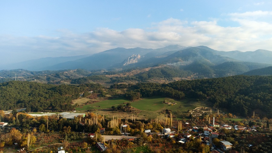 Landscape view of Nazarkoy Izmir Turkey.