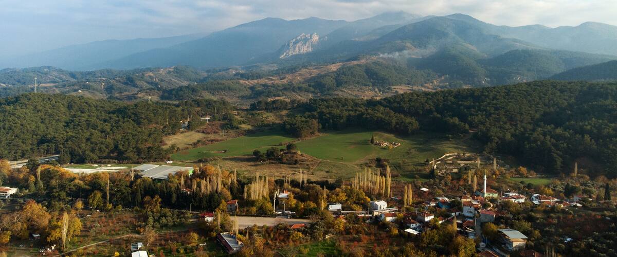 Landscape view of Nazarkoy Izmir Turkey.