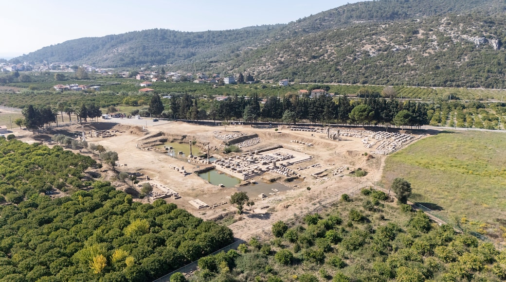 Scenic views of Claros (Klaros, Clarus), which was an ancient Greek sanctuary on the coast of Ionia.