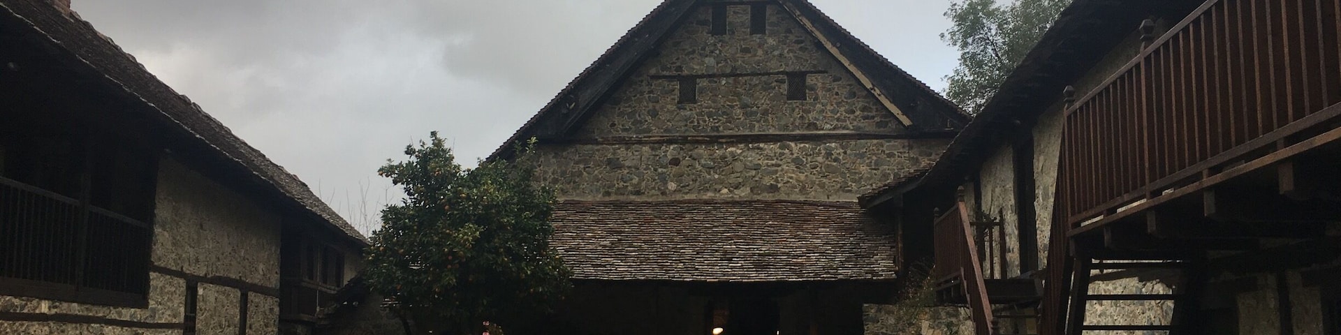 Another orthodox monastery with the typical roof from Cyprus. XI century. Stunning frescoes inside from the same period