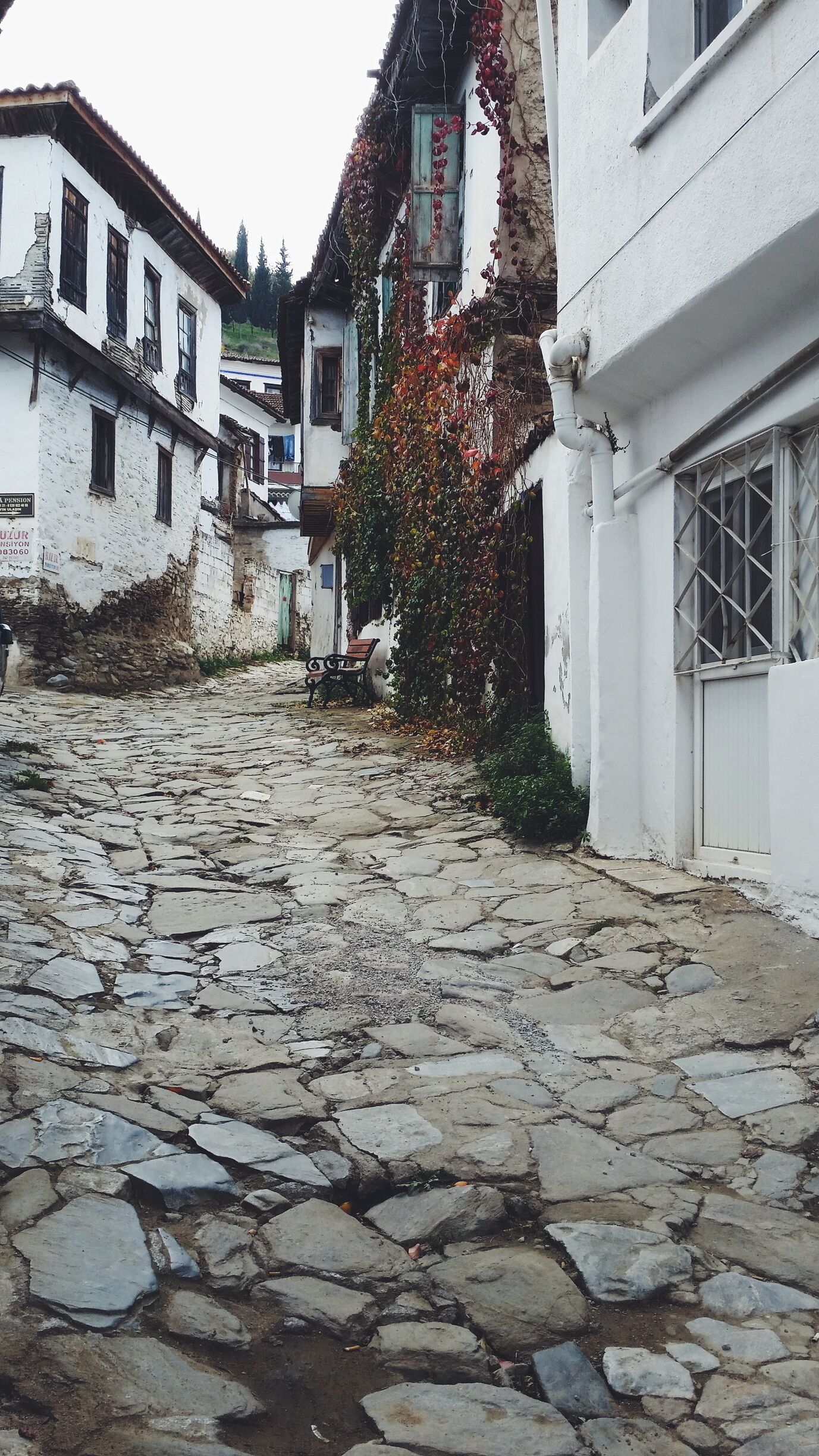 Cobbled stone paths will take you to a charming Greek village.