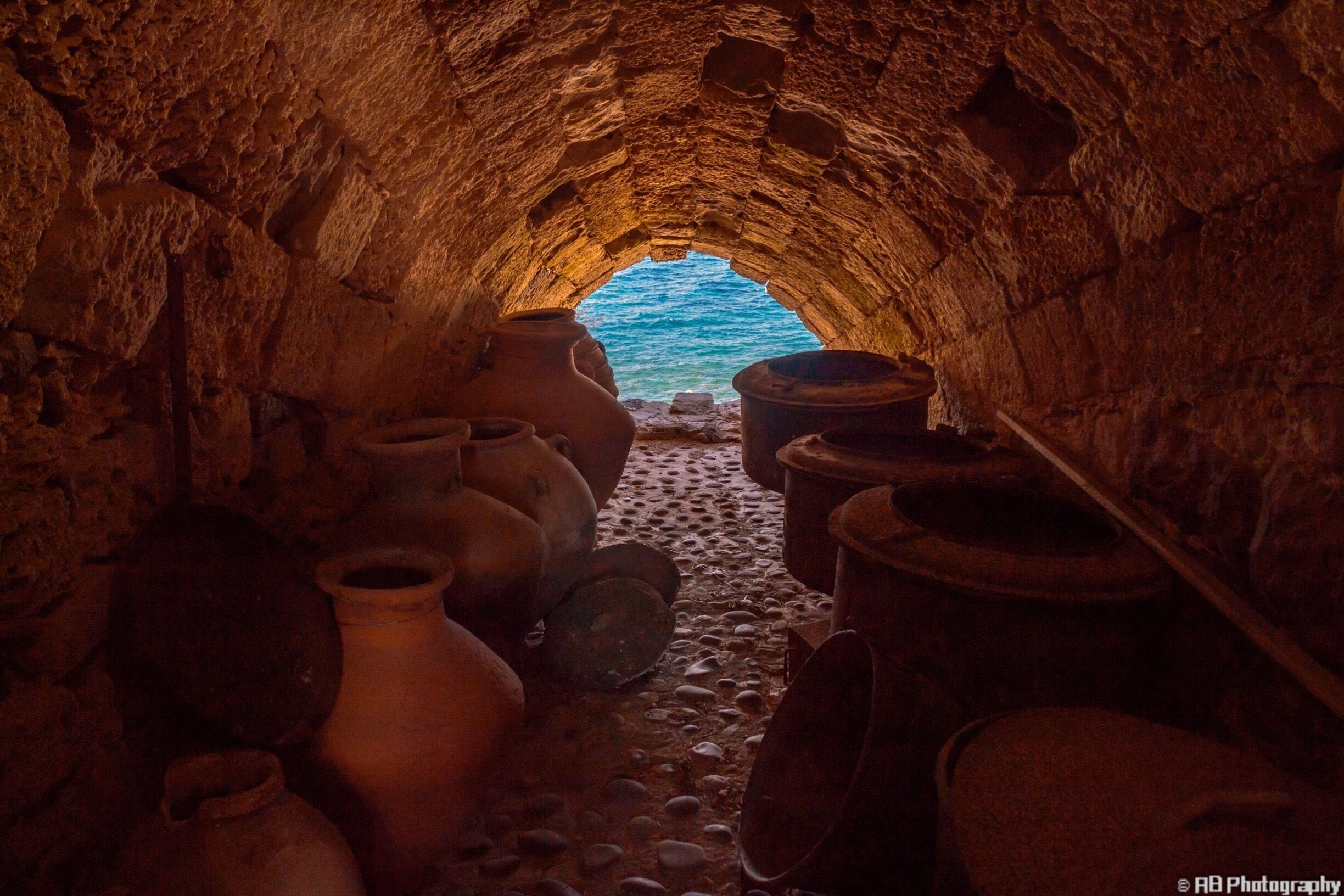 On the way to the monastery you can glimpse little pieces of history in all the nooks and crannies. My favourite was this little niche that peeked out onto the beautiful blue Aegean Sea