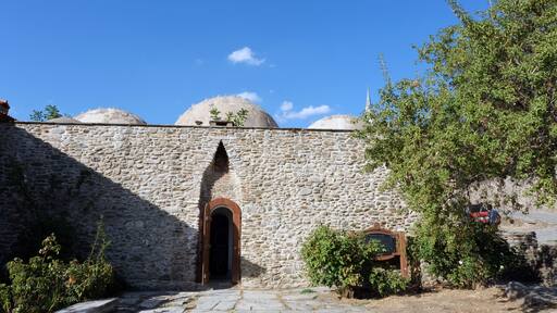 Birgi, Ödemiş, İzmir, Turkey - 09.18.2022 dervish aga hammam, derviş ağa hamamı, çukur hamam