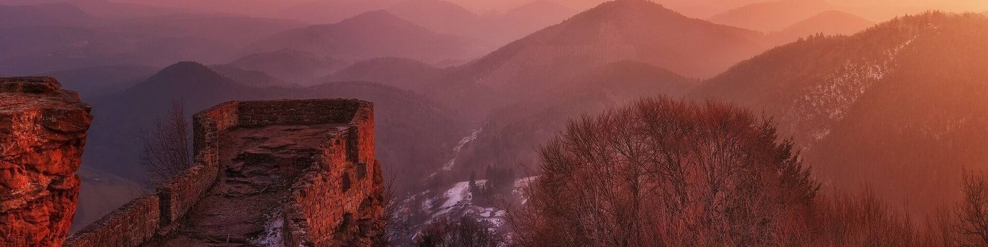 Die Wegelnburg,
Sie gilt als höchste Burg von Rheinland-Pfalz und bietet spektakuläre Aussichten über den Pfälzerwald. Man erreicht sie über einen recht steilen Fußweg vom Dörfchen Nothweiler in gut einer Stunde.
#Wegelnburg #Palatinate_forest #Pfälzerwald #Germany #Nothweiler #Burgen #Wandern