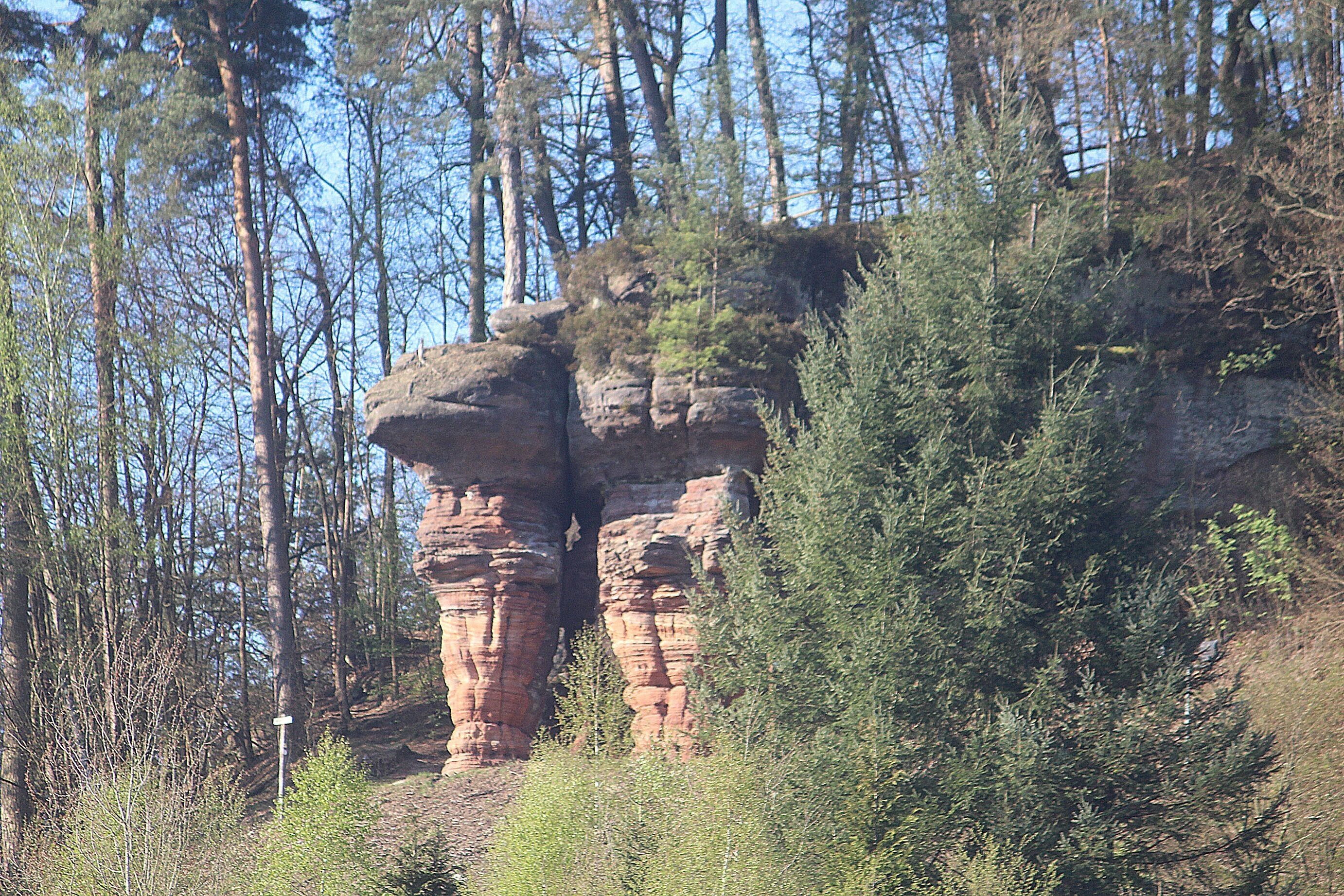 Rodalben, view to "Bruderfelsen"