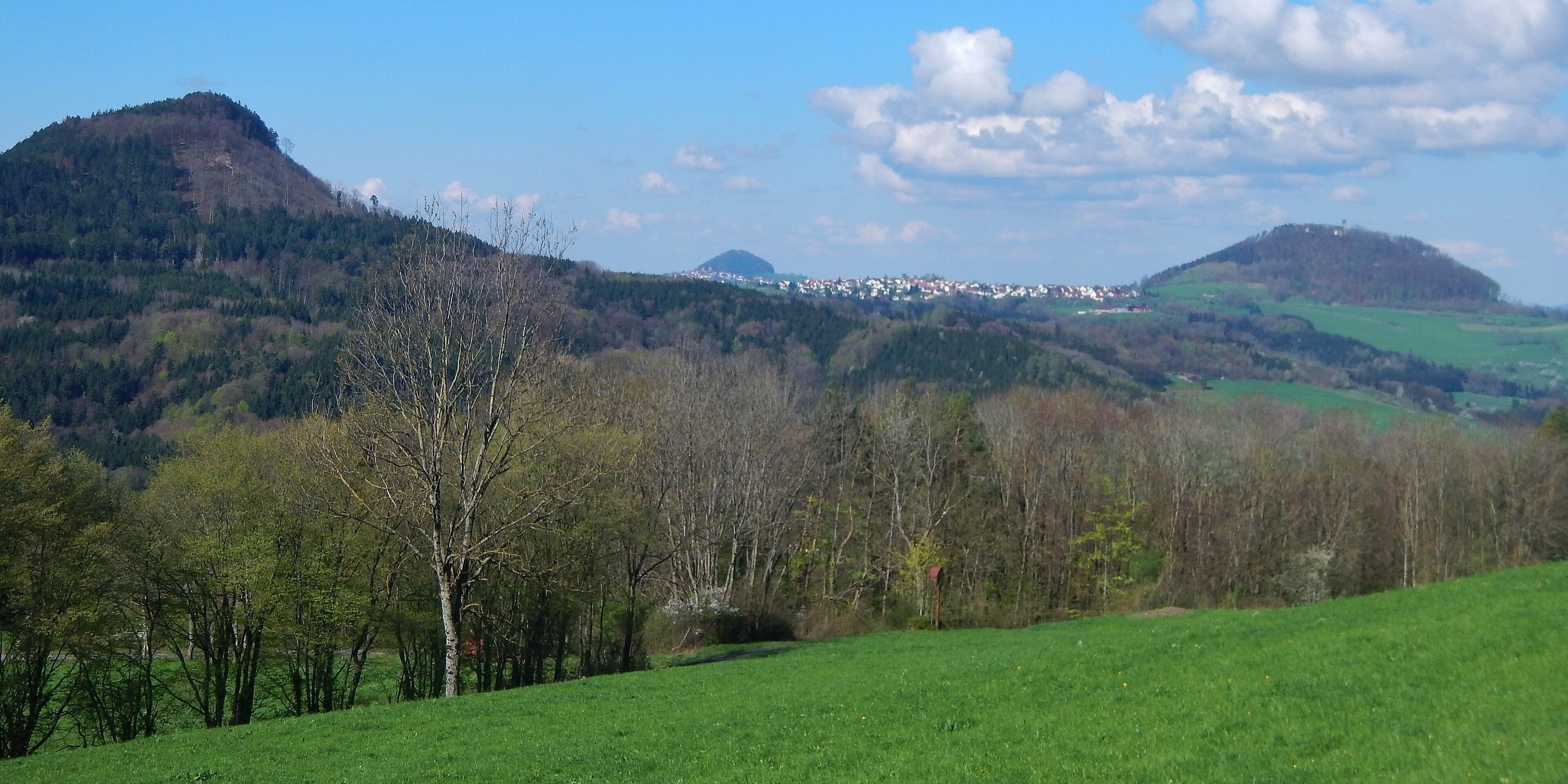 Die 3 Kaiserberge (Stuifen, Hohenstaufen im Hintergrund, Rechberg)