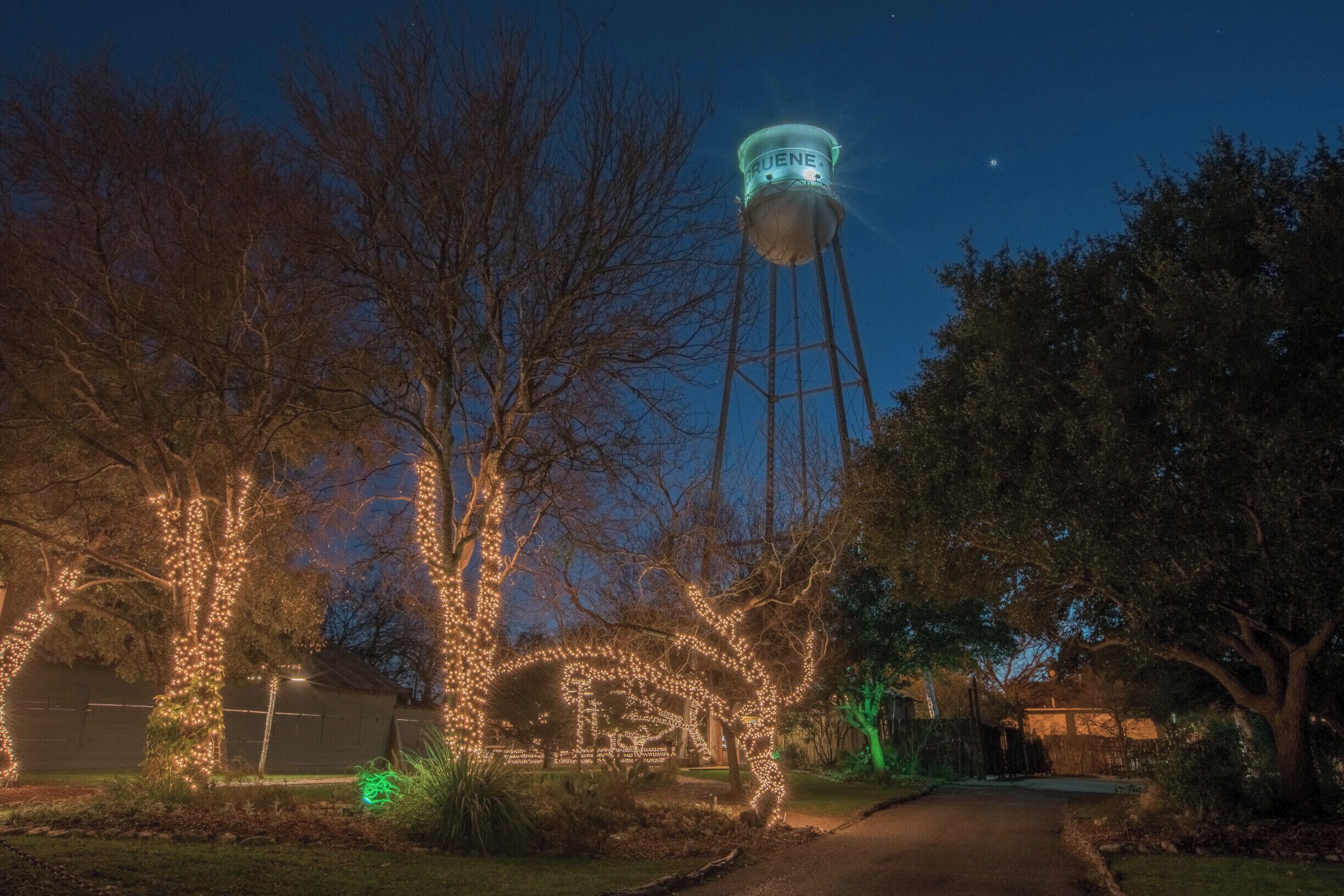 Gruene (pronounced like green) Texas is worth the short detour off I-35 between Austin and San Antonio. Antique stores and several good restaurants. 