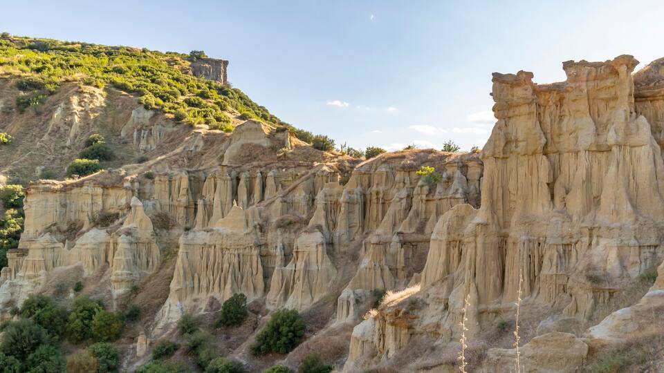 Kula fairy chimneys, Kula and its surroundings have a geological structure with volcanic features. It creates a magnificent landscape in pastel tones within the Gediz Valley.