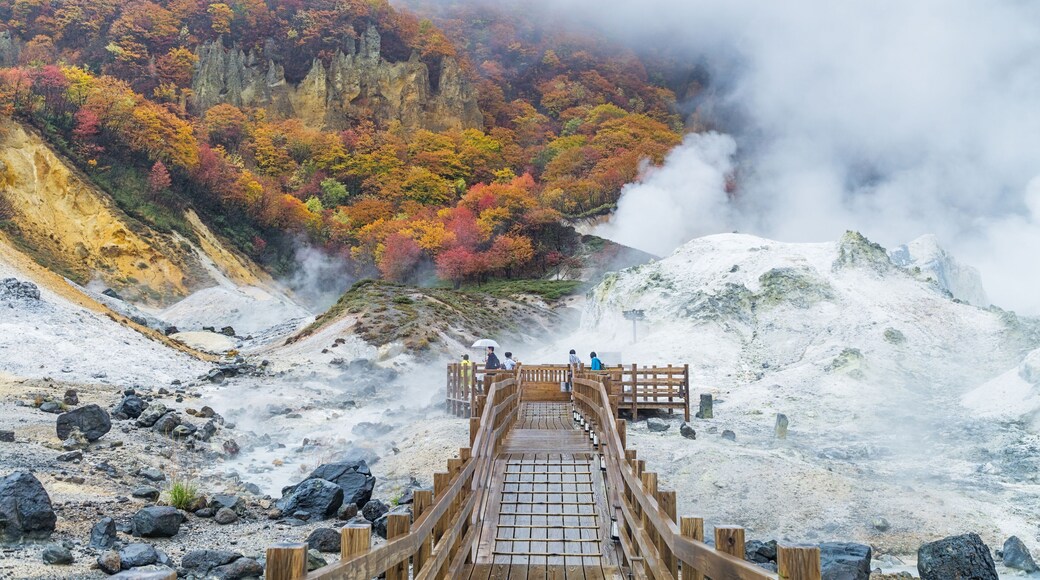 Noboribetsu Onsen in Autumn, Hokkaido, Japan