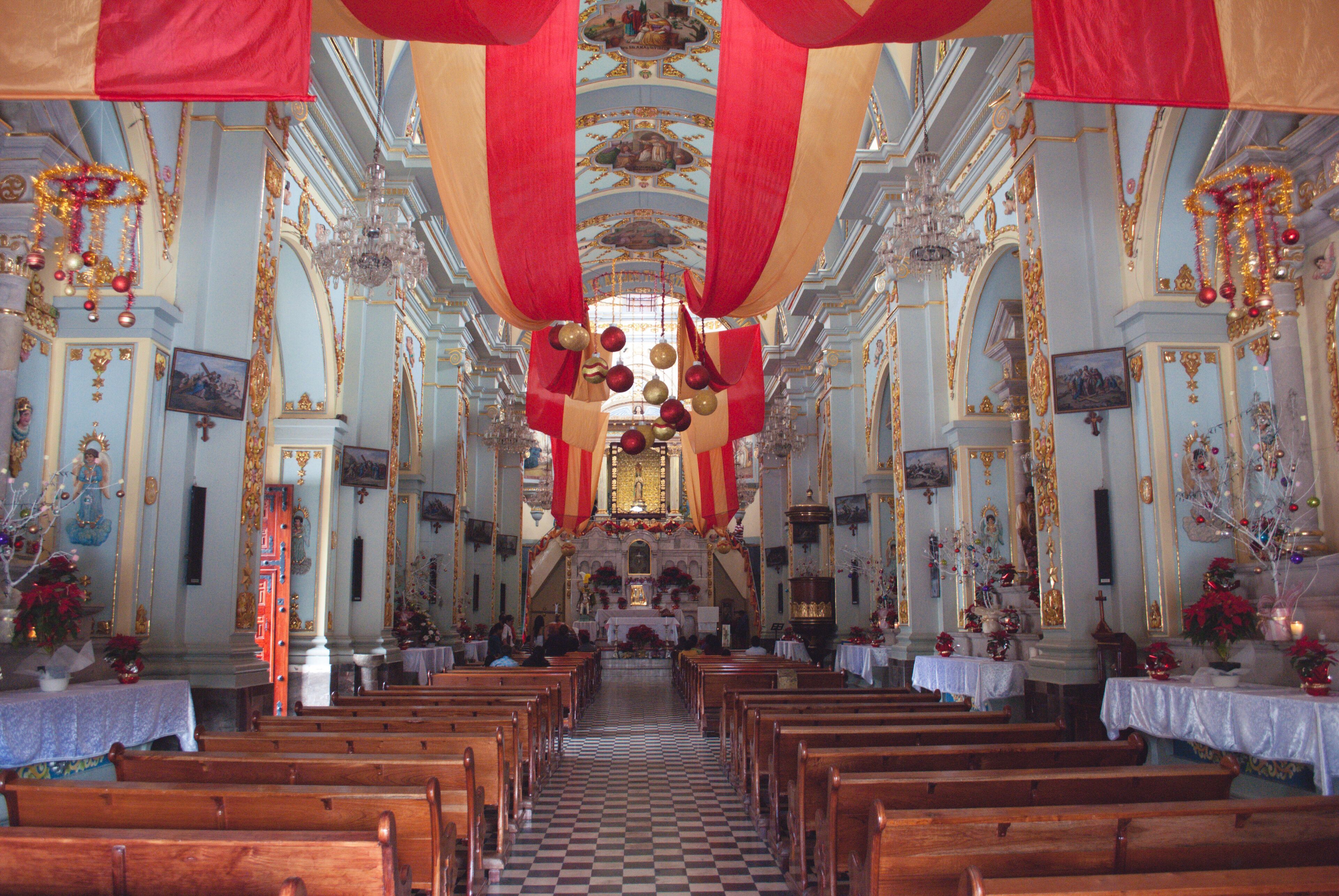 Tonatico, State of Mexico - Dec 2013 The Shrine of Our Lady of Tonatico is the most important church of the town, for its religious importance and its majesty of construction and interior details