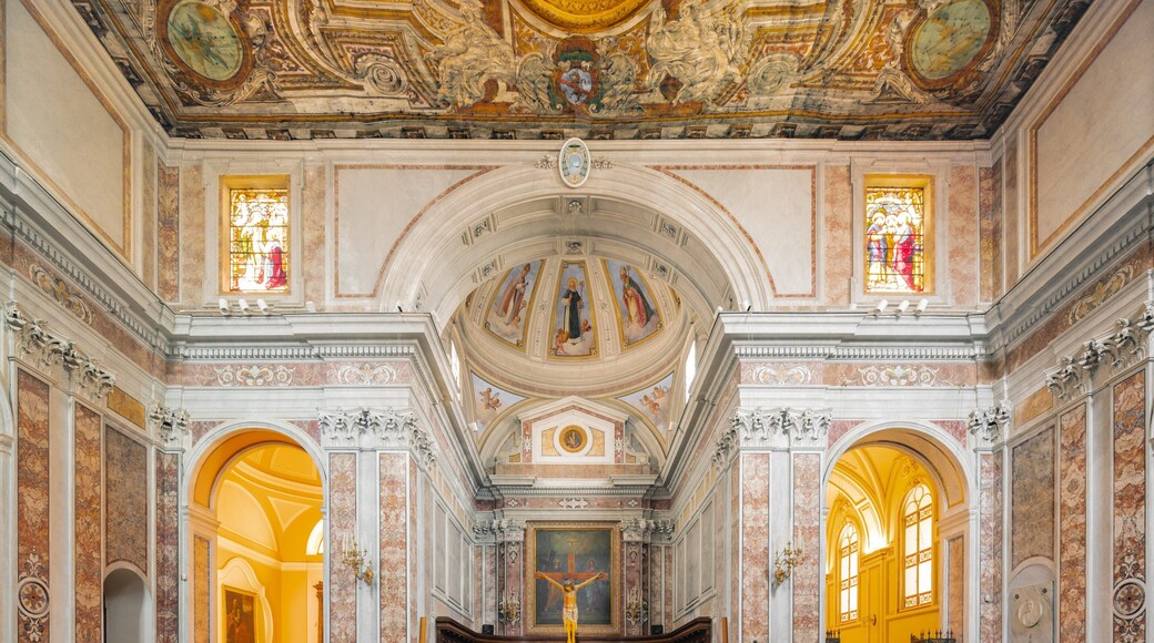 Sorrento Cathedral featuring interior views, a church or cathedral and religious elements