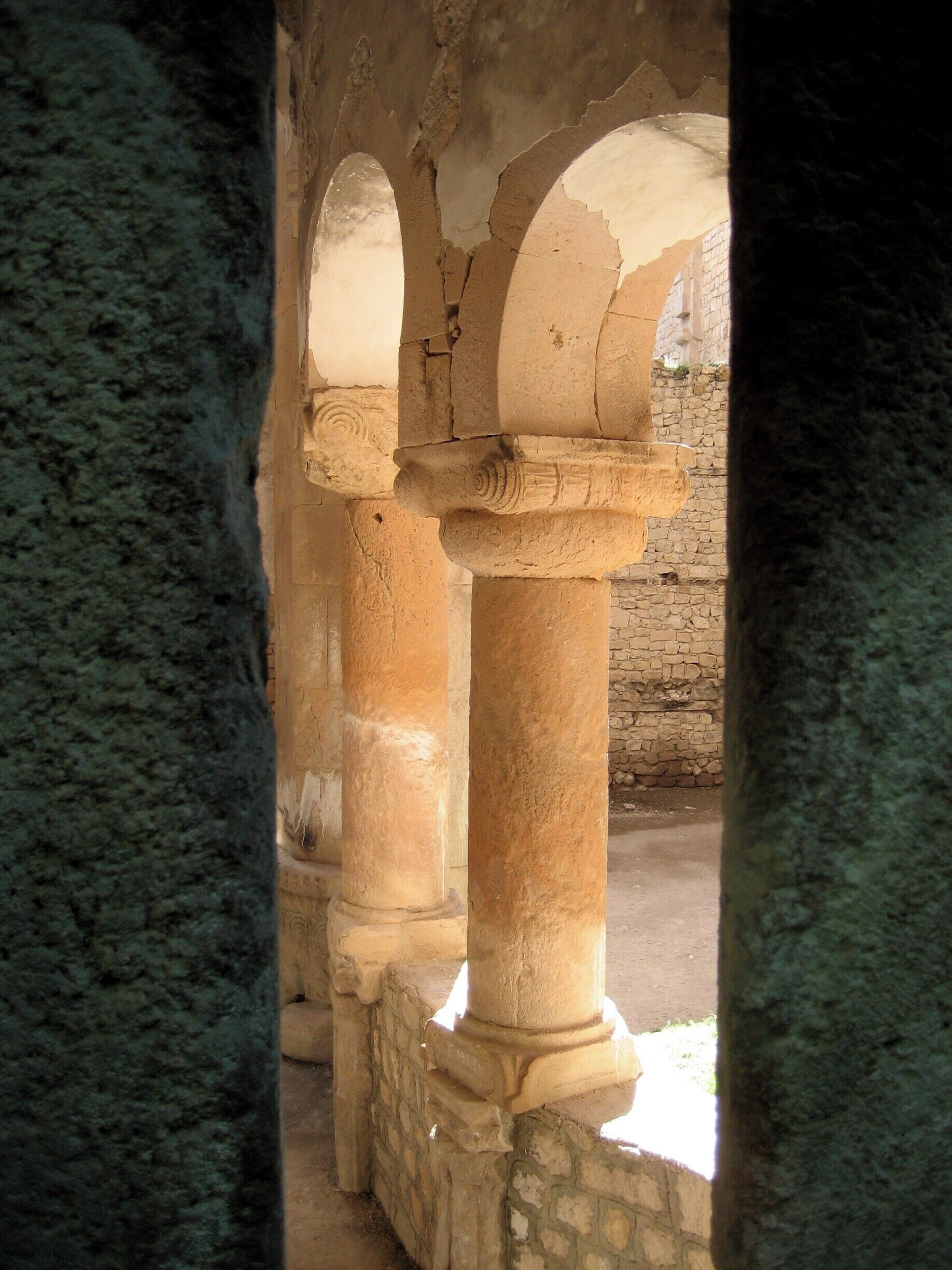 A river runs through it  - Turkey and Armenia
I walked to the ruins that you can see on the bend in the river. That's still Turkey, but we are looking over into Armenia.  