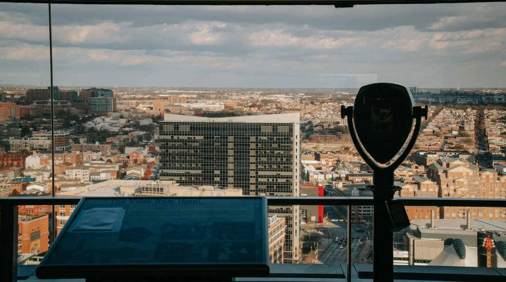 Top of the World Observation Level featuring views and a city