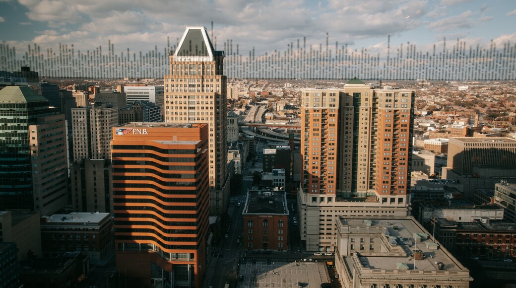Top of the World Observation Level featuring landscape views and a city