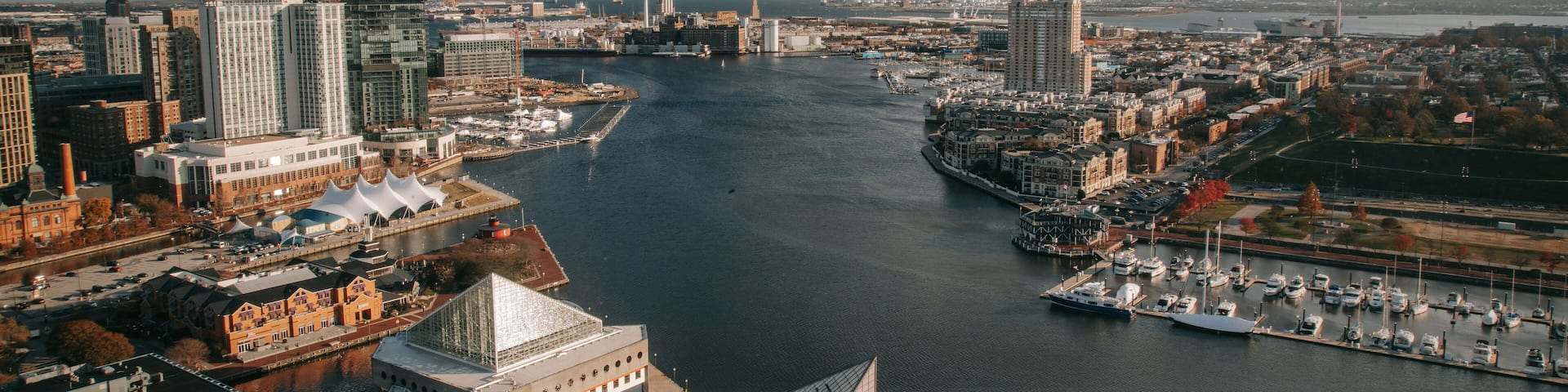 Top of the World Observation Level featuring a city, landscape views and a bay or harbor