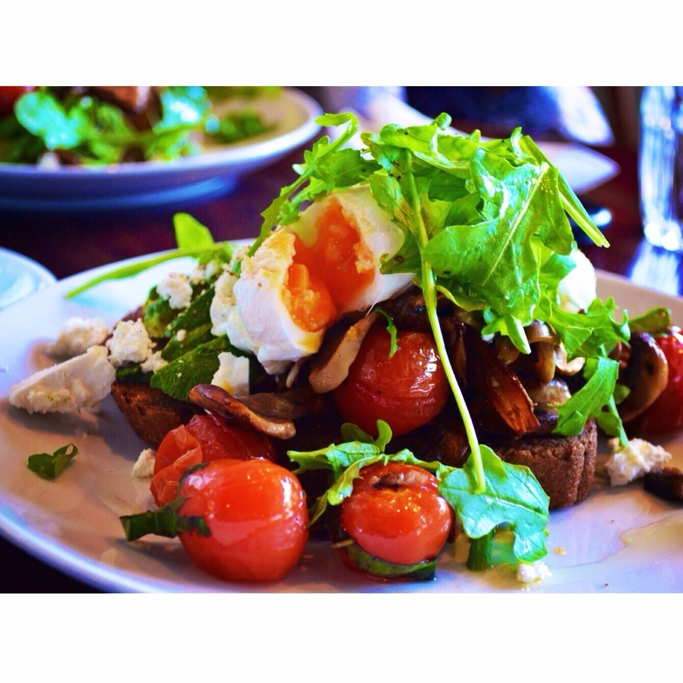 Another yummy breakfast from santis in nedlands! Bruschetta with poached egg. #foodie #amazing #perth #restaurant