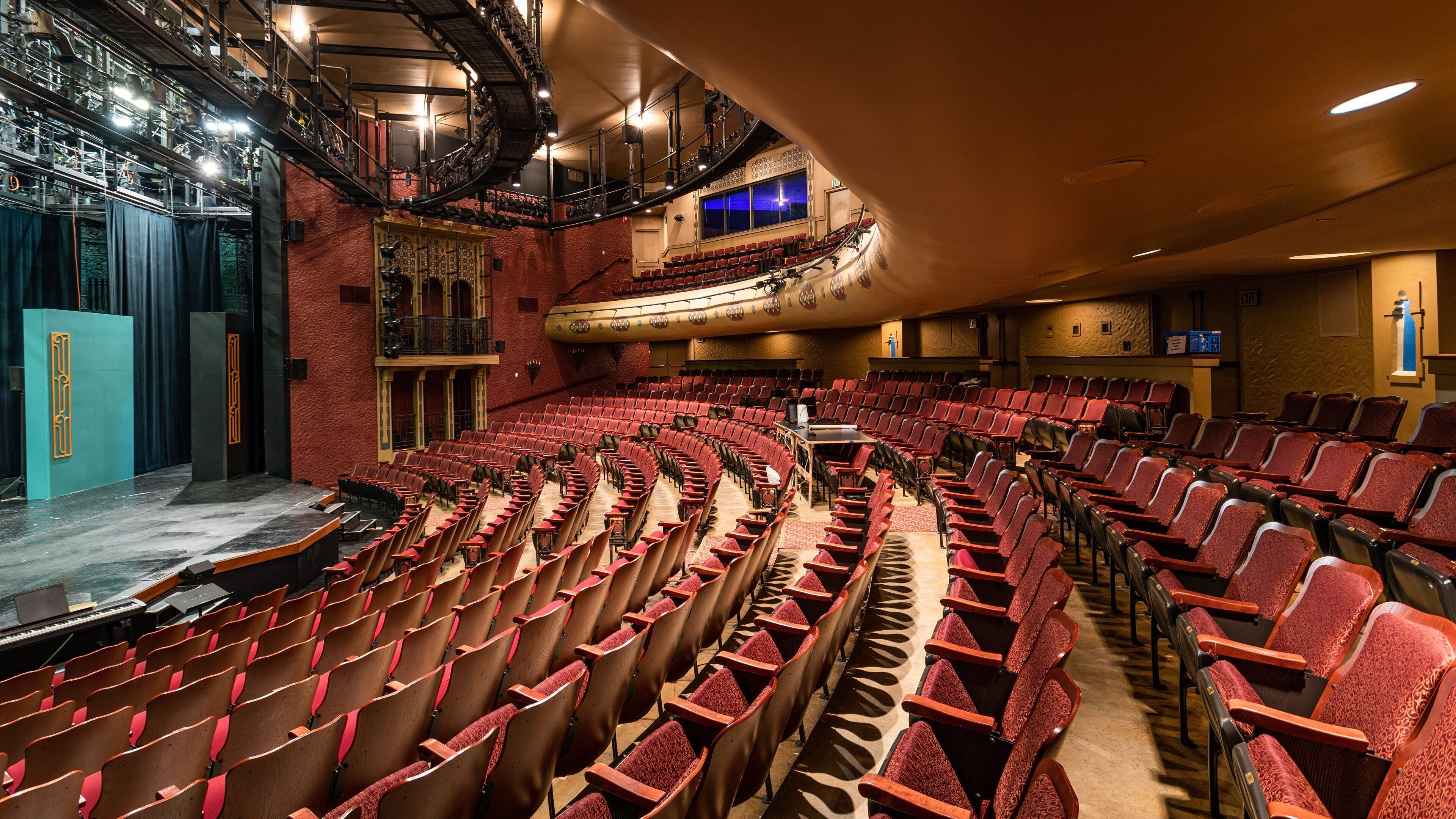 Indiana Repertory Theatre showing theater scenes and interior views