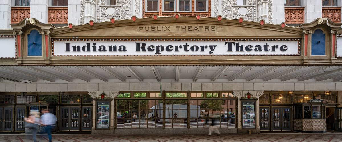 Indiana Repertory Theatre featuring signage