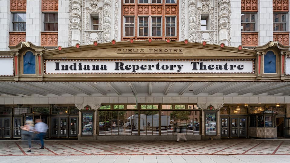 Indiana Repertory Theatre featuring signage
