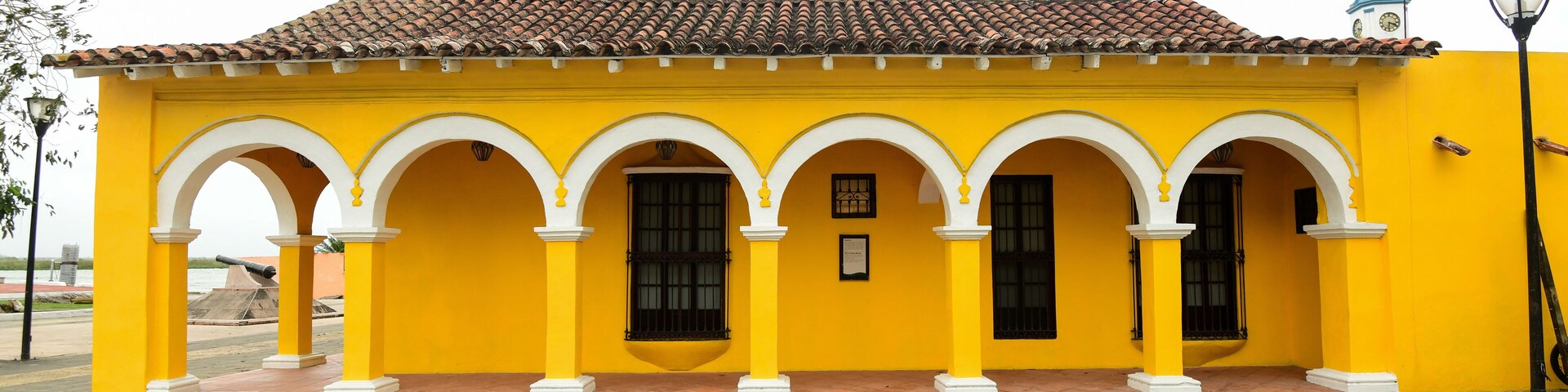 Tlacotalpan plaza area in Mexico