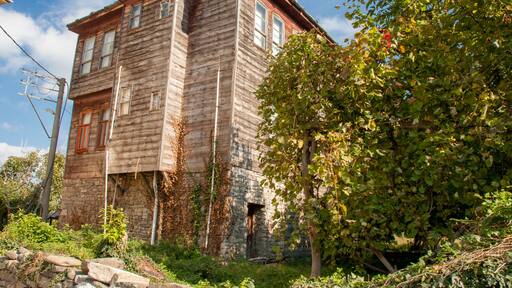old typical Turkish houses in İnebolu Kastamonu waiting to be repaired