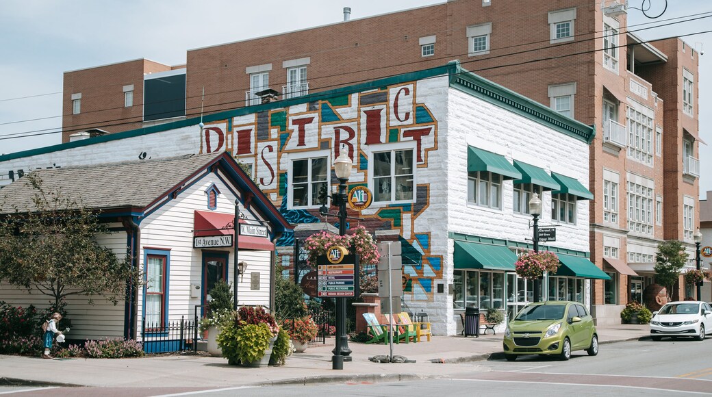 Carmel Arts and Design District showing outdoor art