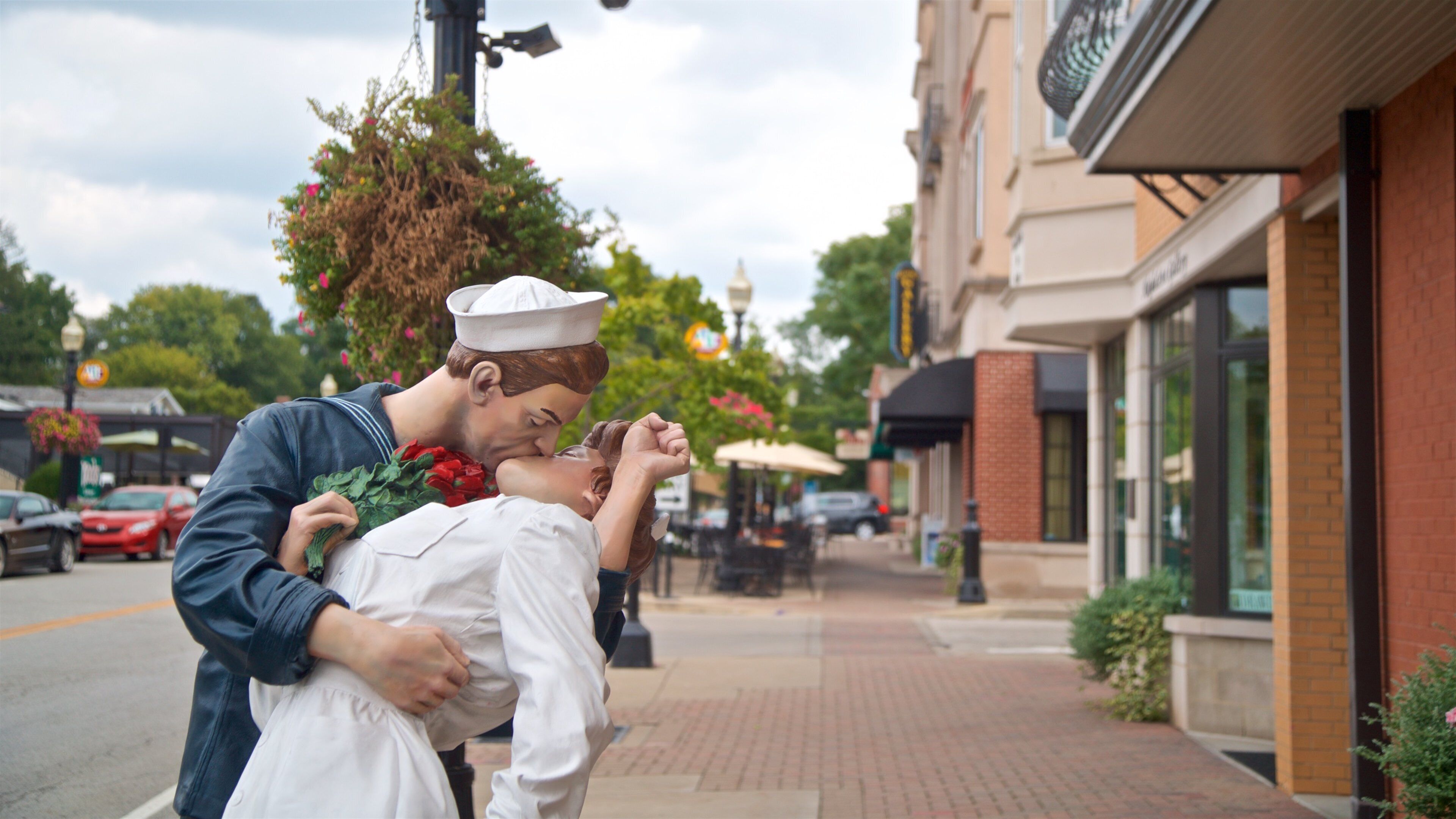 Carmel Arts and Design District featuring outdoor art and a statue or sculpture