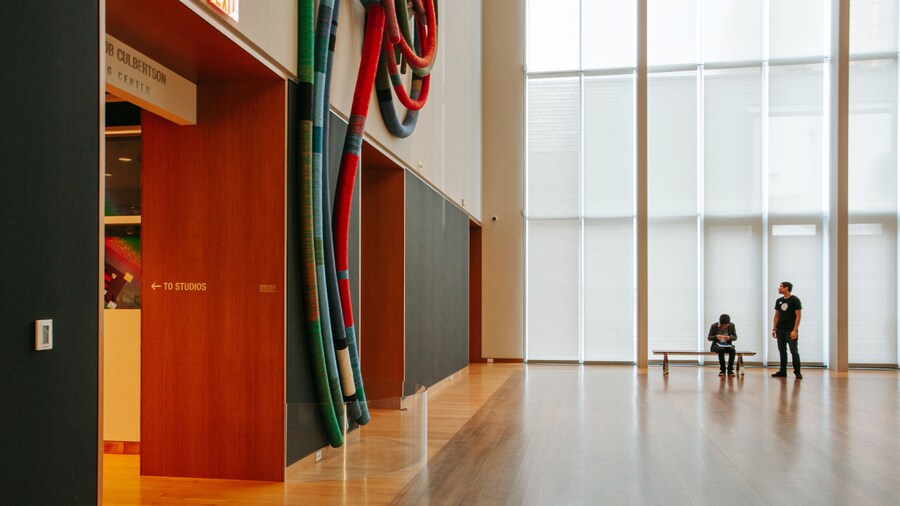 Mint Museum Uptown which includes art and interior views as well as a couple