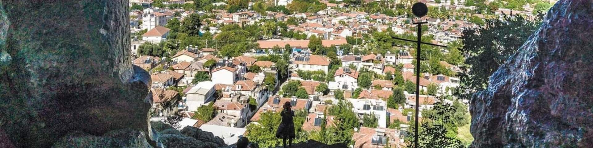 Looking across Fethiye from the Lycian Tombs.