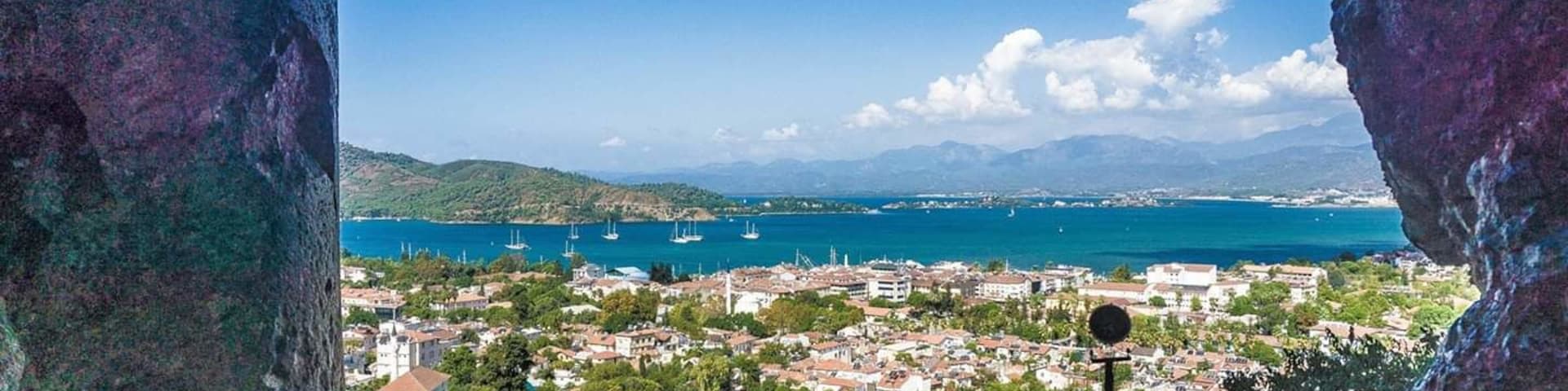Looking across Fethiye from the Lycian Tombs.