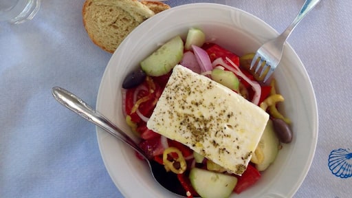 Simply Greek food #greeksalad #tzatziki #octopusinvinegar #delicious
