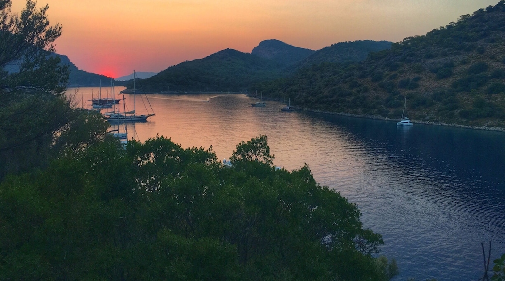 Gemiler island is a nice stop while sailing around Fethiye and Göcek. Safe and sheltering place to anchor and spend the night as well. If you visit here, you should land the island and take a walk through the 1500 year old Byzantine remains.
Archaeologists believe it was the location of the original tomb of Saint Nicholas.
Described on Italian medieval maritime charts as St. Nicholas Island, Gemiler seems to have thrived as a key stop on the Christian pilgrimage route to the Holy Land. Pilgrims sailing to Jerusalem would put in at this safe harbour, replenish water and supplies and pray for their safe journey. Today, one can explore the remains of these early churches, decorated with mosaics and frescoes, discover a huge public cistern and walk in a unique processional passageway up to the cathedral church and the island’s summit with its stunning 360-degree views.
#LoveMyTown #blue #GoldenHour #colorful #hiking