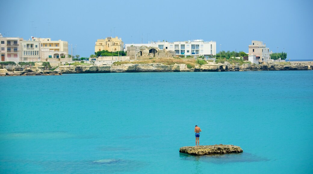 Otranto Waterfront showing island images, general coastal views and a city