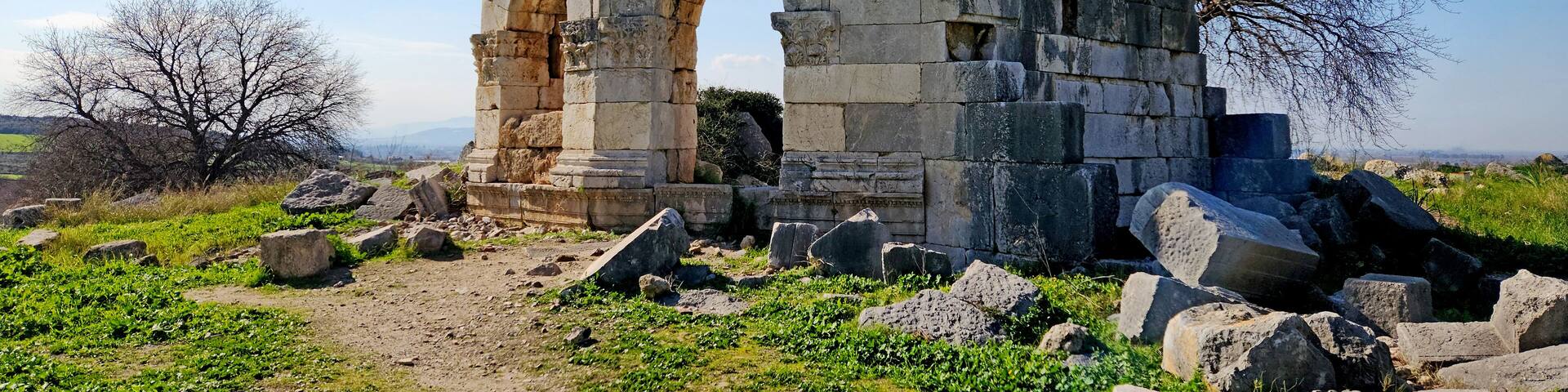 The north church and colonaded road in Castabala-Hierapolis ancient city is located in the 12 km north-northwest of Osmaniye.