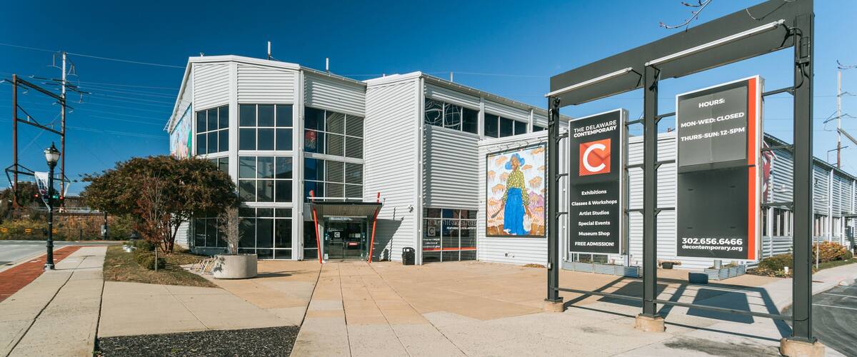Delaware Center for the Contemporary Arts showing signage