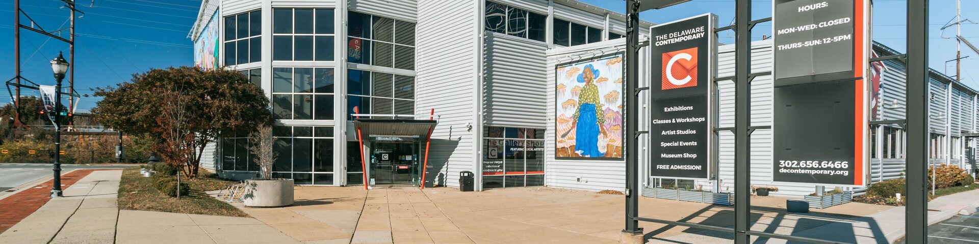 Delaware Center for the Contemporary Arts showing signage