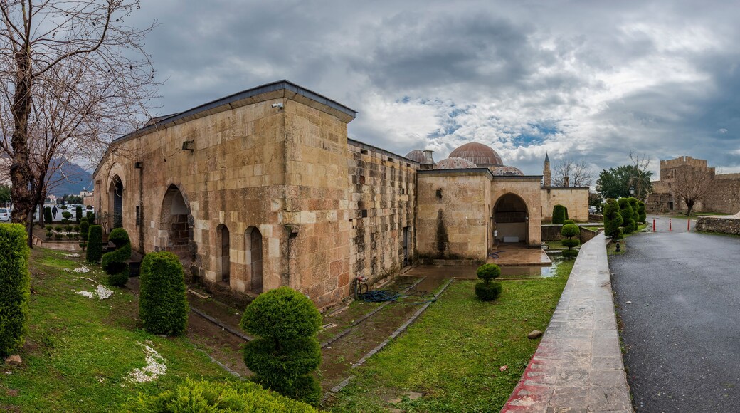 Payas Castle and Sokollu Mehmet Pasha Complex view in Hatay Province of Turkey