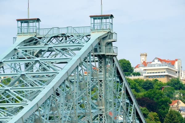 Blue Wonder Bridge featuring skyline and a bridge