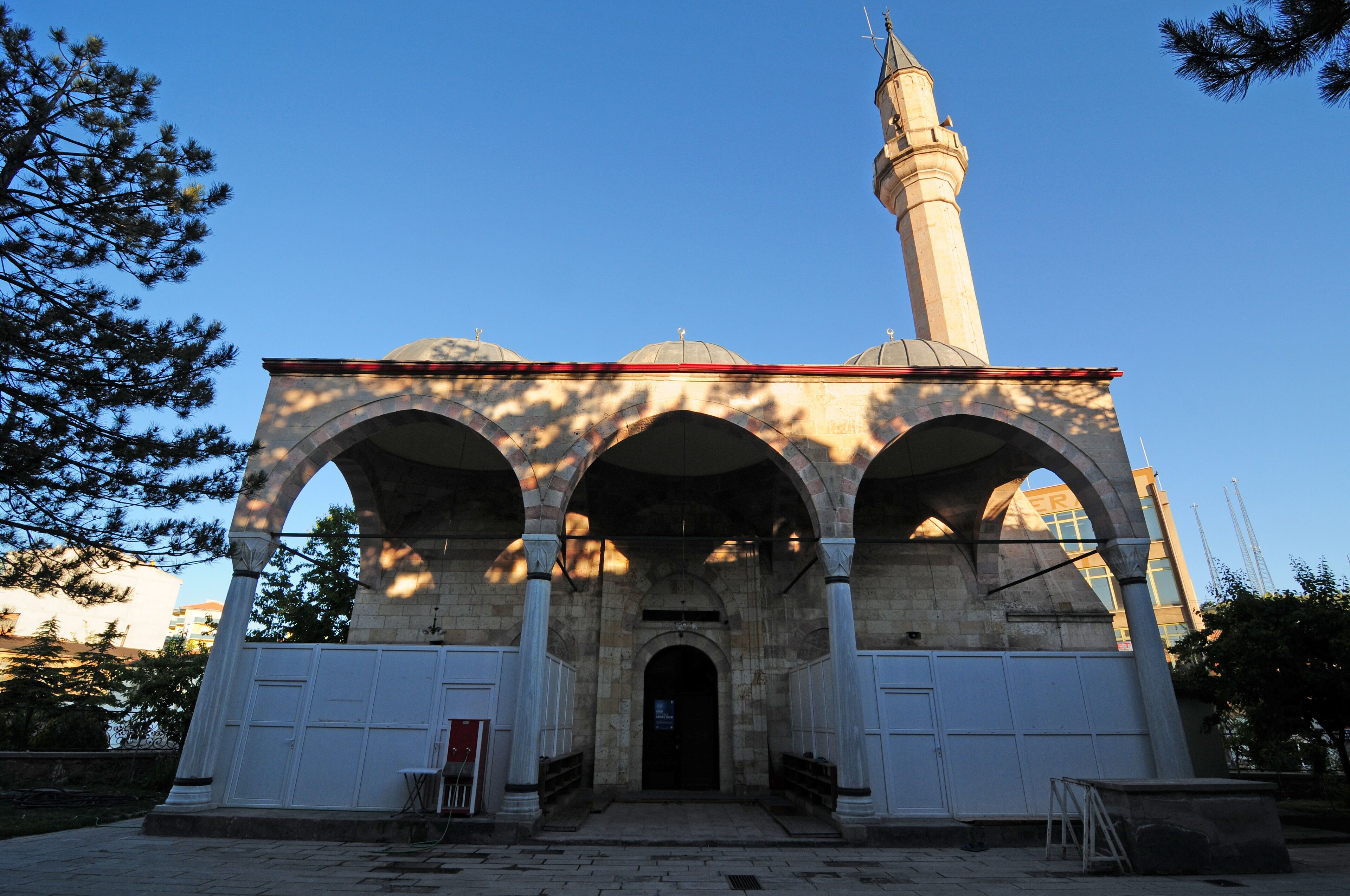 Historical Okuz  Mehmet Pasha Mosque and Caravanserai in Ulukisla, Nigde, Turkey.