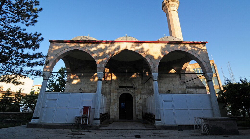 Historical Okuz Mehmet Pasha Mosque and Caravanserai in Ulukisla, Nigde, Turkey.