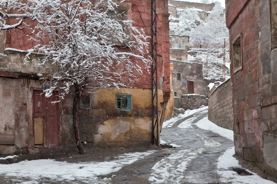 Small alley in Hacilar Village in Anatolia Hacilar Village Kayseri Turkey