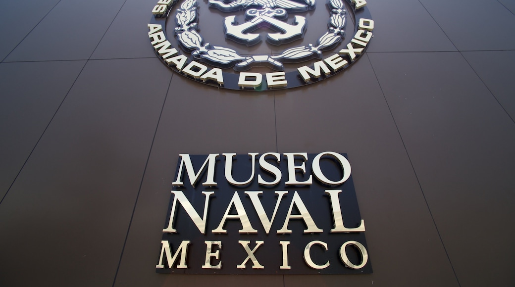 Naval Historical Museum which includes signage and military items