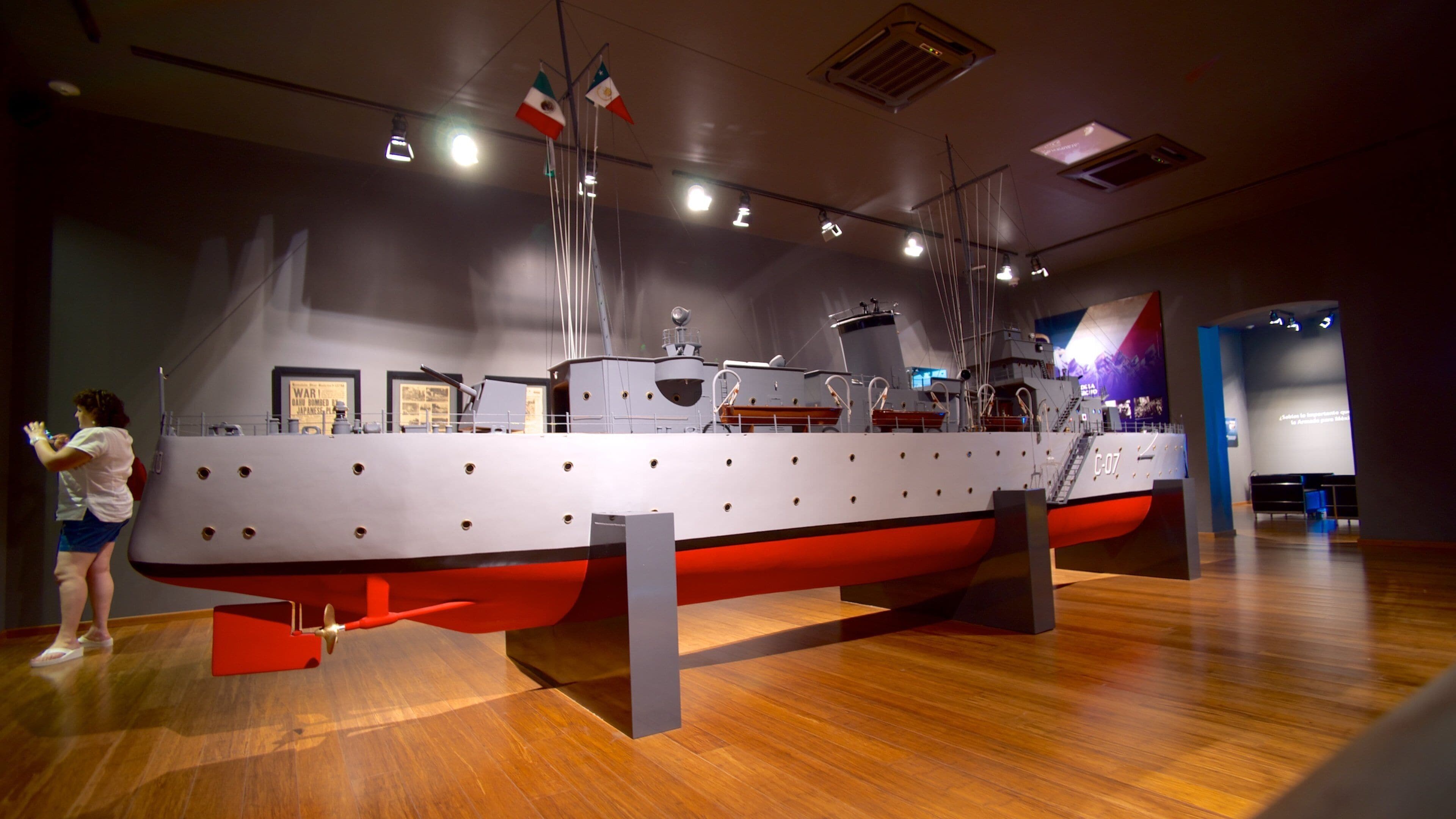 Naval Historical Museum showing interior views