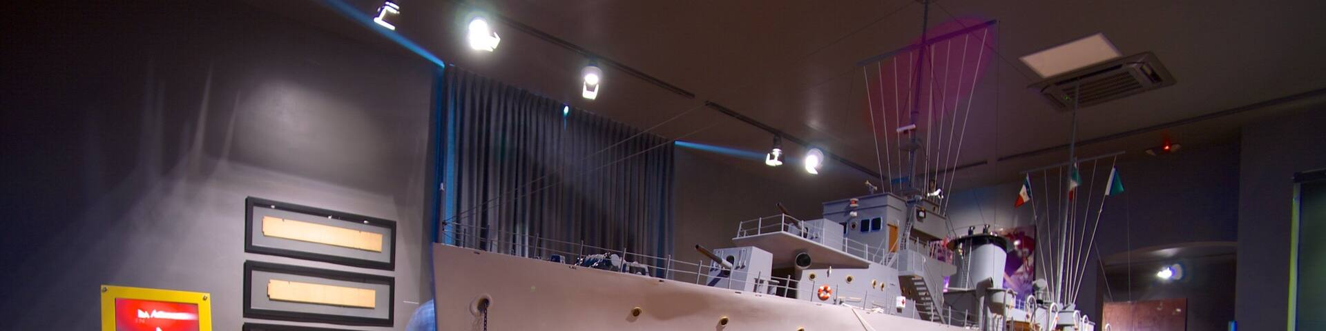 Naval Historical Museum featuring interior views