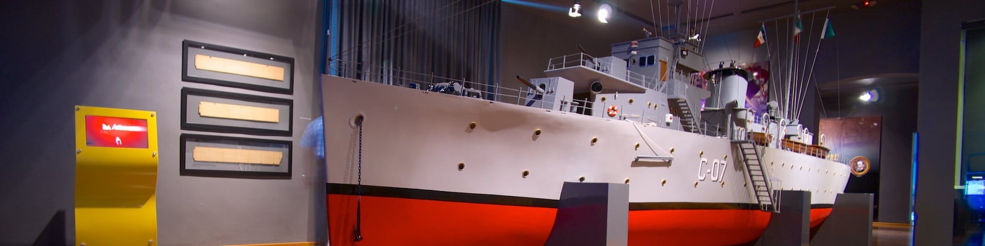 Naval Historical Museum featuring interior views