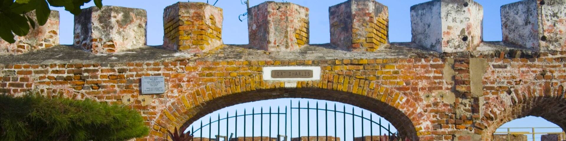 Fort Charles showing a castle and heritage elements